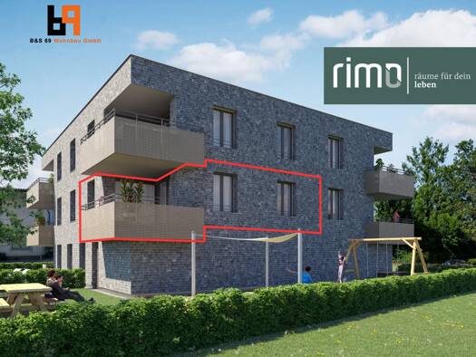 Terrassenwohnung zum Kauf - Erstbezug 388.000 € 2 Zimmer 52,4 m² 1. Geschoss Löwengasse Altach 6844