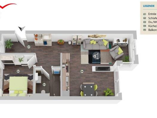 Wohnung zum Kauf - Erstbezug 260.544 € 2 Zimmer 56,6 m² 4. Geschoss Fürstenwalde Fürstenwalde/Spree 15517