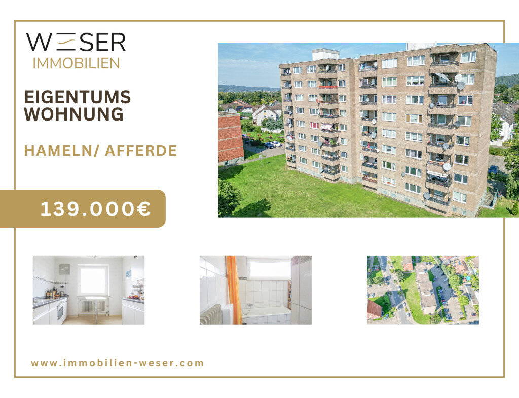 Wohnung zum Kauf 139.000 € 4 Zimmer 82 m²<br/>Wohnfläche 4.<br/>Geschoss Afferde Hameln / Afferde 31789