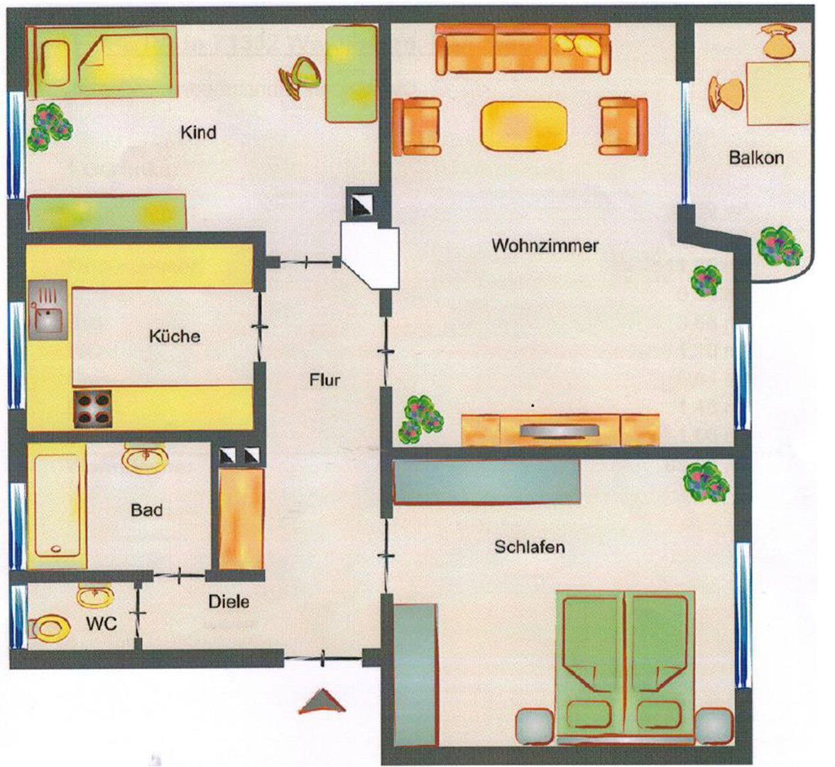 Wohnung zur Miete 825 € 3 Zimmer 75 m²<br/>Wohnfläche 2.<br/>Geschoss 01.03.2025<br/>Verfügbarkeit Dammstraße 30 Waiblingen - Kernstadt Waiblingen 71332