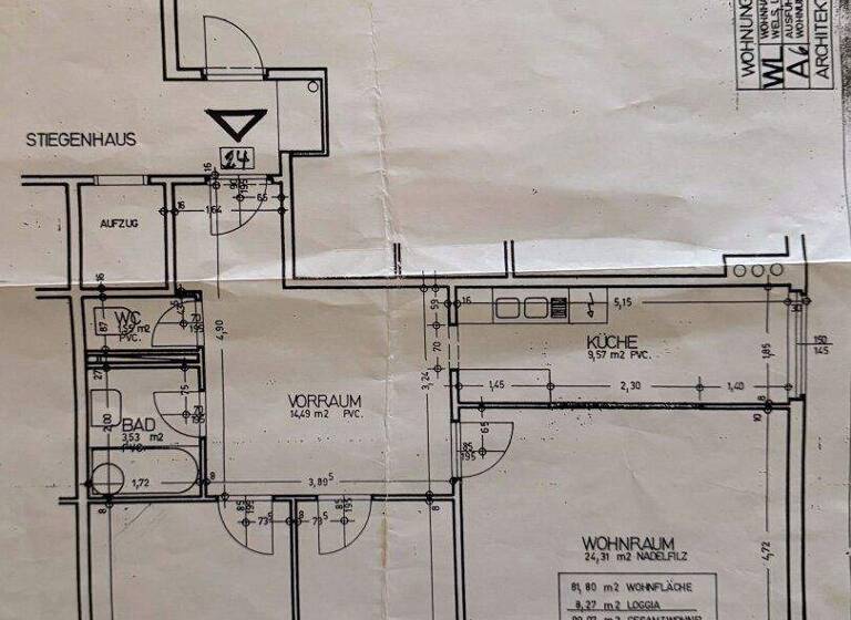 Wohnung zur Miete 844 € 3 Zimmer 81,8 m² 5. Geschoss frei ab 01.05.2026 Billrothstraße Wispl Wels 4600