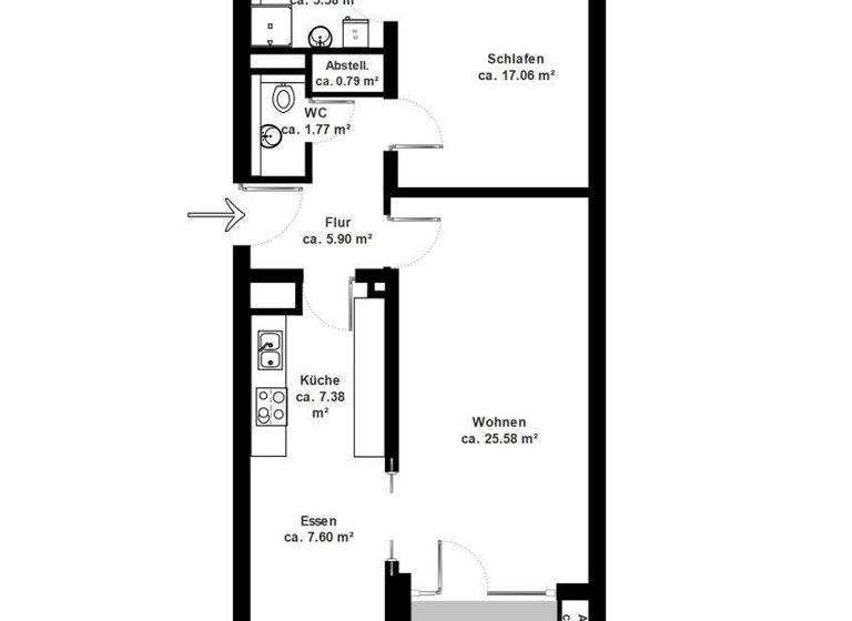 Wohnung zum Kauf 275.000 € 2 Zimmer 75 m² 2. Geschoss Lohbrügge Hamburg 21031