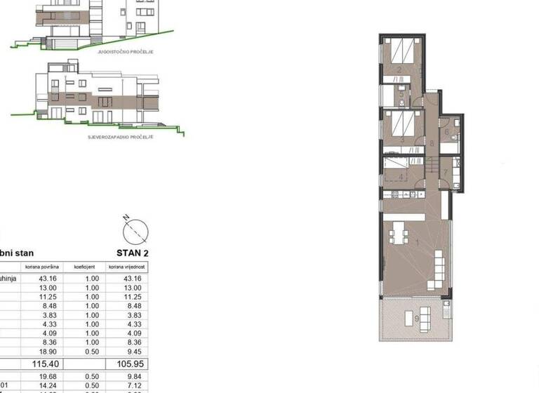 Wohnung zum Kauf 550.000 € 4 Zimmer 125 m² 1. Geschoss Zadar 0