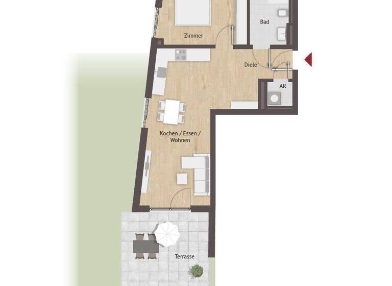 Wohnung zum Kauf - Erstbezug provisionsfrei 502.400 € 2 Zimmer 62 m² EG frei ab sofort Rollhofener Str. 26 Laufamholz Nürnberg 90482