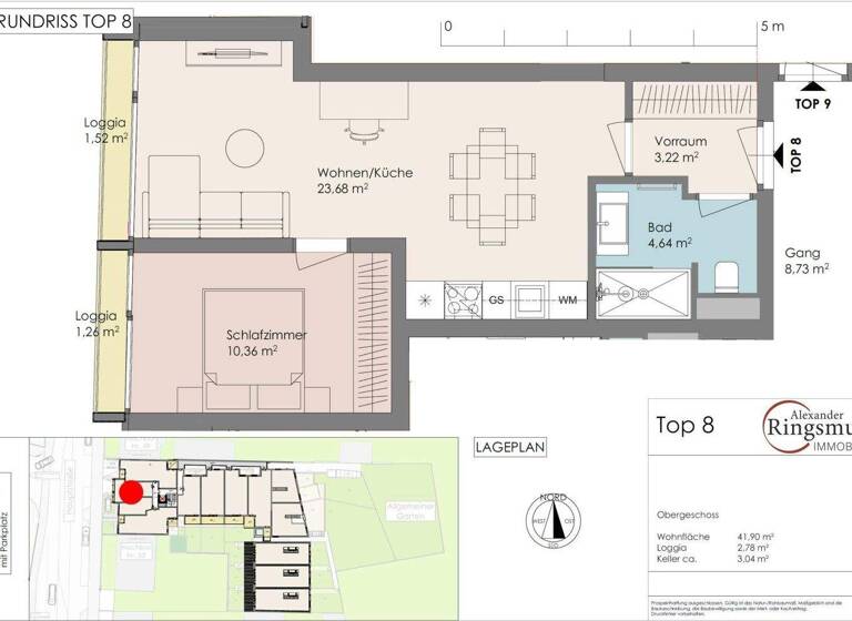 Wohnung zum Kauf - Erstbezug provisionsfrei 293.300 € 2 Zimmer 41,9 m² 1. Geschoss Maria Enzersdorf 2344