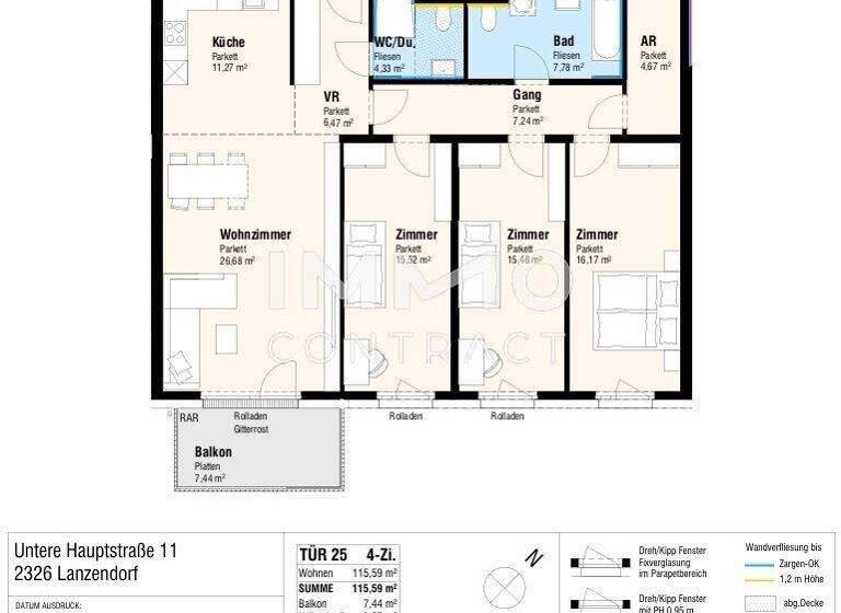 Wohnung zum Kauf - Erstbezug provisionsfrei 515.000 € 4 Zimmer 115,6 m² Lanzendorf 2326