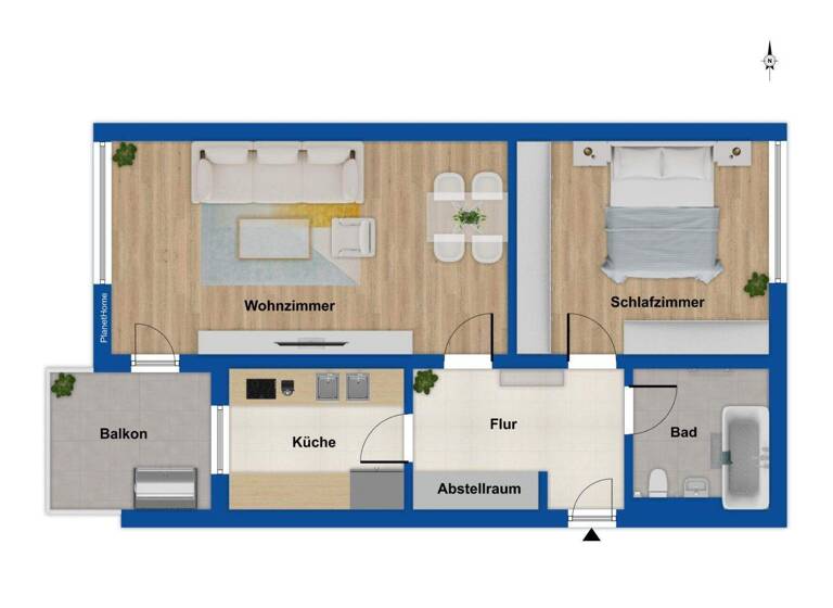 Wohnung zum Kauf 239.000 € 2 Zimmer 62,1 m² 5. Geschoss Bamberg 96047