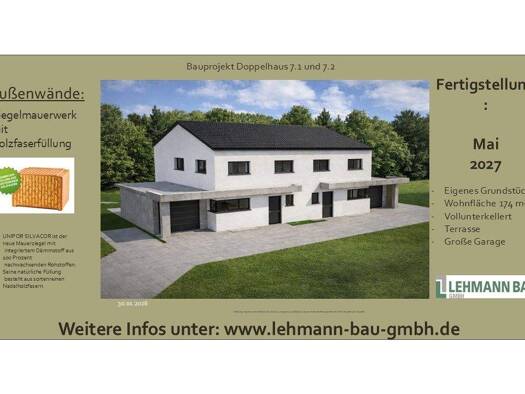 Doppelhaushälfte zum Kauf - Erstbezug provisionsfrei 631.000 € 6 Zimmer 174 m² 334 m² Grundstück frei ab 01.05.2027 Waldshut Waldshut-Tiengen 79761
