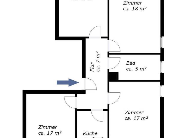 Wohnung zum Kauf provisionsfrei 195.000 € 4 Zimmer 92 m² 1. Geschoss Schloßparkstraße 53 Sebaldsbrück Bremen 28309