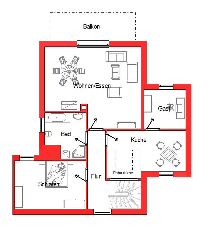 Studio zur Miete 640 € 3 Zimmer 70 m²<br/>Wohnfläche Aschendorf Aschendorf 26871