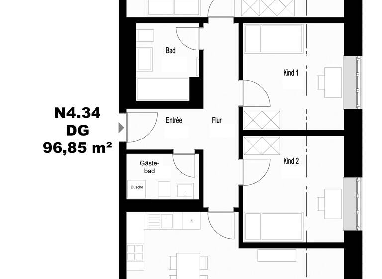 Wohnung zur Miete 1.211 € 4 Zimmer 96,9 m²<br/>Wohnfläche 4.<br/>Geschoss ab sofort<br/>Verfügbarkeit Margaretha-Rothe-Straße 6 Probstheida Leipzig 04289
