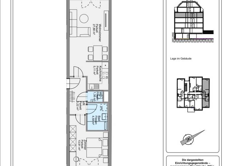 Wohnung zum Kauf - Erstbezug 300.000 € 2 Zimmer 53 m² 3. Geschoss Wien 1210