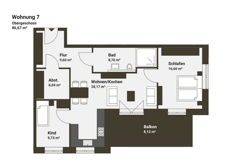 Wohnung zum Kauf - Erstbezug provisionsfrei 284.900 € 3 Zimmer 86,7 m² 2 Geschosse frei ab 01.12.2026 Süderlück Steinbergkirche 24972