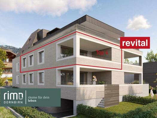 Terrassenwohnung zum Kauf - Erstbezug 699.300 € 3 Zimmer 84 m² 1. Geschoss Dornbirn 6850