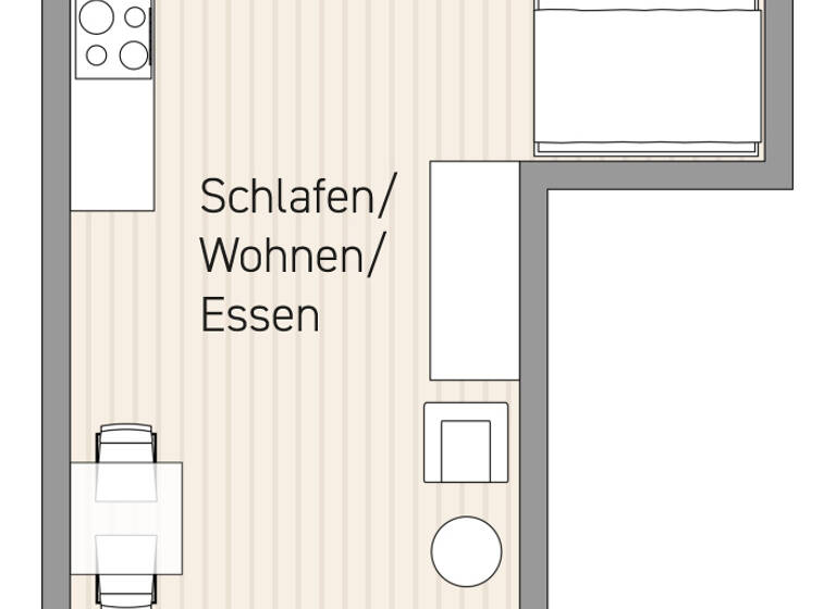 Studio zum Kauf - Erstbezug provisionsfrei 256.800 € 1 Zimmer 33,8 m² 2. Geschoss Am Briel 53 Petershausen Konstanz 78467
