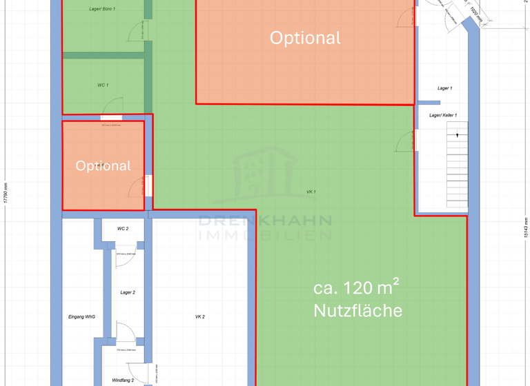 Bürofläche zur Miete provisionsfrei 1.480 € 196 m² Bürofläche teilbar ab 120 m² Mollistraße 17 Bad Doberan 18209