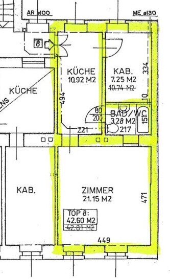 Wohnung zum Kauf 148.900 € 2 Zimmer 43 m²<br/>Wohnfläche 1.<br/>Geschoss Beckmanngasse Wien 1150