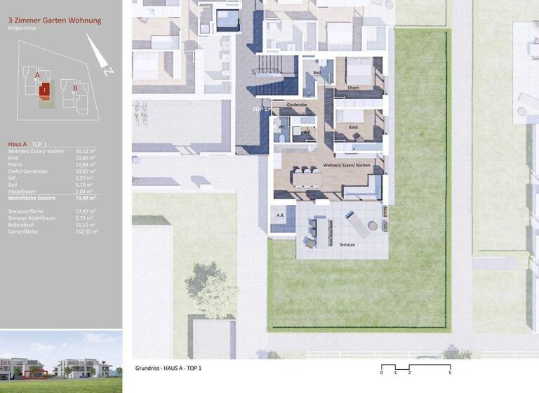 Wohnung zum Kauf - Erstbezug provisionsfrei 550.000 € 3 Zimmer 73,9 m² 1. Geschoss Ketschelenstraße Feldkirch 6800
