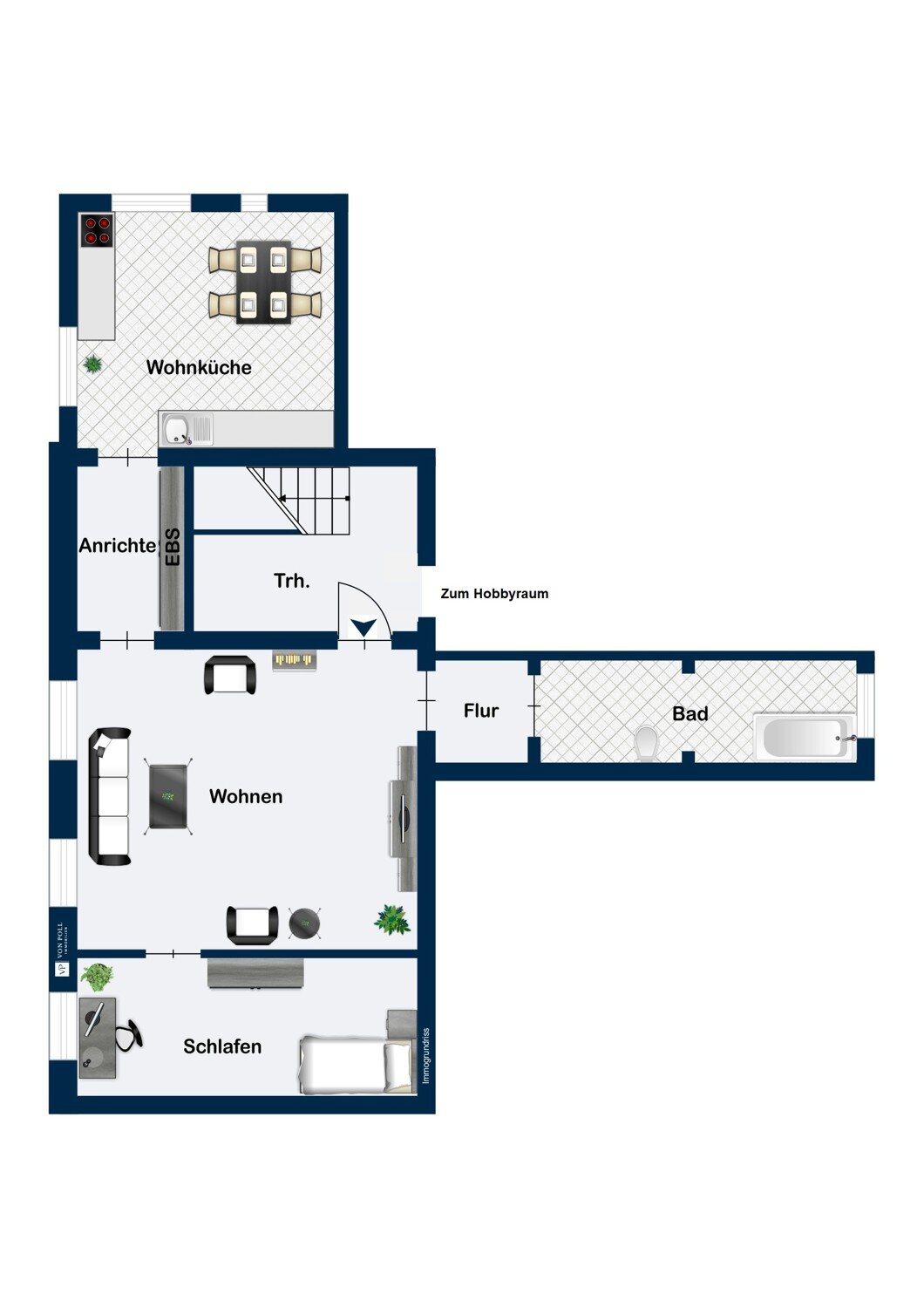 Wohnung zum Kauf 220.000 € 2 Zimmer 55 m²<br/>Wohnfläche EG<br/>Geschoss Westend Berlin 14050