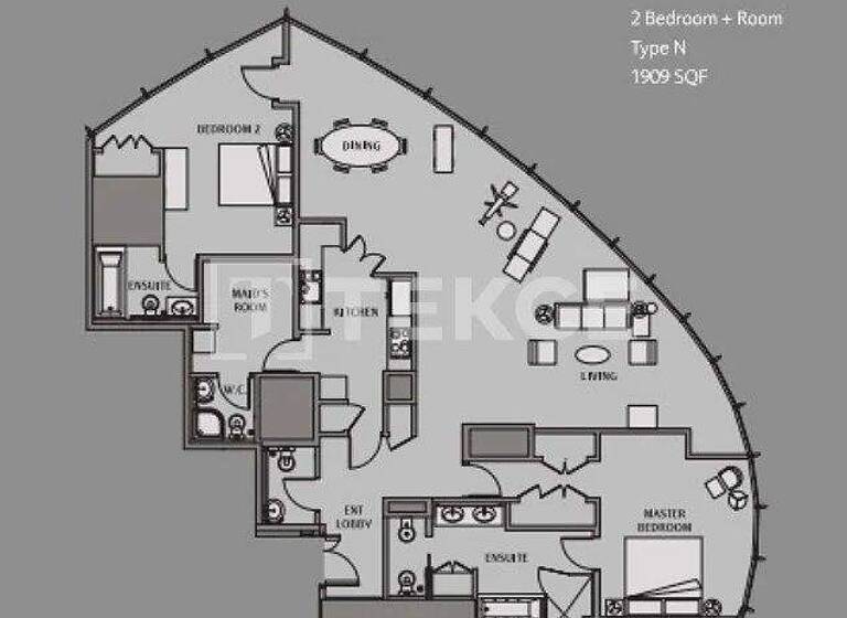 Studio zum Kauf 2.228.256 € 3 Zimmer 175 m² 85. Geschoss Downtown Dubai  Downtown Dubai Dubai