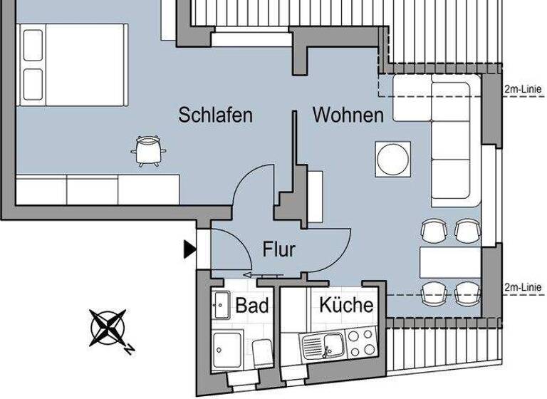 Wohnung zur Miete 536 € 2 Zimmer 41,8 m² 3. Geschoss frei ab 26.05.2026 Münsterstr. 44 Derendorf Düsseldorf 40476
