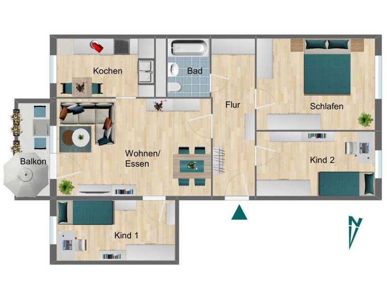 Wohnung zur Miete 850 € 4 Zimmer 78 m² Geschoss 2/5 frei ab sofort Ernst-Schubert-Straße 18 Triptis 07819