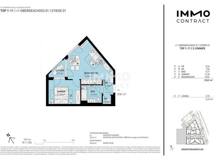 Wohnung zum Kauf - Erstbezug 249.500 € 2 Zimmer 39,8 m² 1. Geschoss Wien 1220