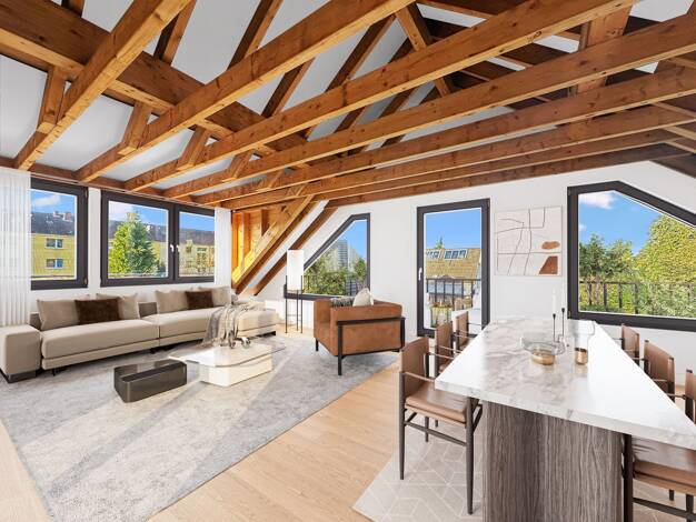 Wohnung zum Kauf - Erstbezug provisionsfrei 425.000 € 2 Zimmer 91,6 m² Dachgeschoss, 2. Geschoss Schlebusch - Süd Leverkusen 51375