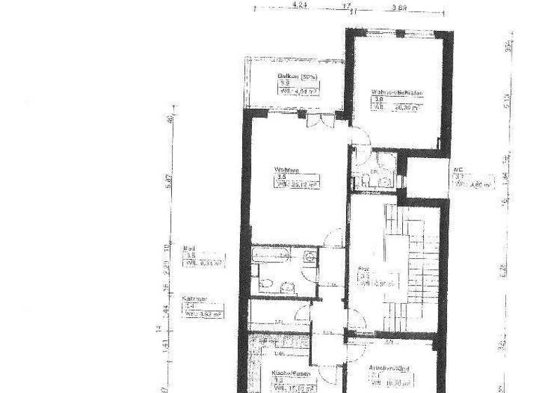 Wohnung zur Miete 1.045 € 3 Zimmer 104,5 m² 2. Geschoss frei ab sofort Landreiterstraße 23 Schelfstadt Schwerin 19055