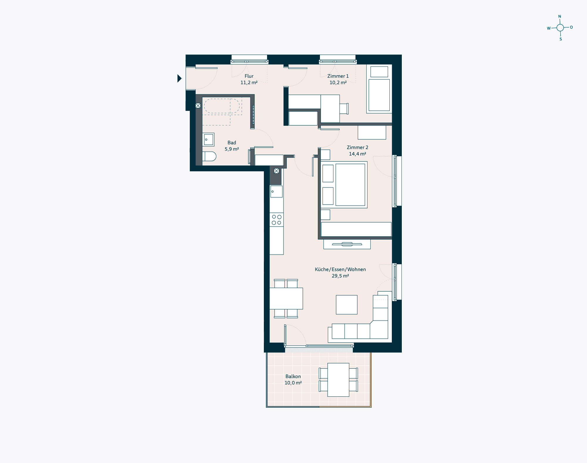 Wohnung zum Kauf provisionsfrei als Kapitalanlage geeignet 397.000 € 3 Zimmer 76,2 m²<br/>Wohnfläche Bachwiesen 7 Zirndorf Zirndorf 90513