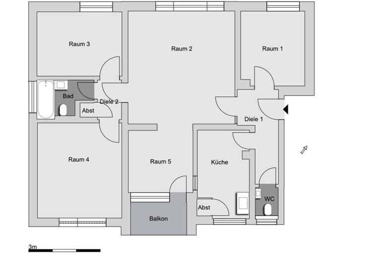 Wohnung zur Miete 946 € 4 Zimmer 80,6 m² 2. Geschoss frei ab 01.06.2026 Eltviller Str. 8 Friesdorf Bonn 53175