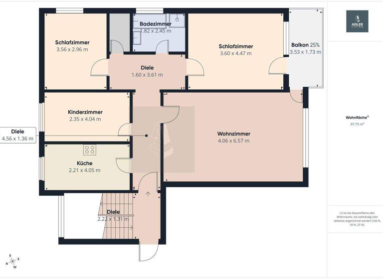 Wohnung zum Kauf 299.000 € 4 Zimmer 94 m² Marbach Marbach am Neckar 71672