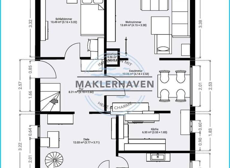 Einfamilienhaus zum Kauf 279.000 € 4 Zimmer 115 m² 932 m² Grundstück Marienstr. 32 Sande 26452