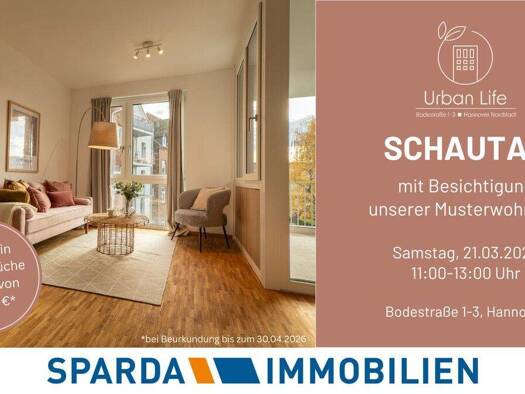 Wohnung zum Kauf - Erstbezug provisionsfrei 325.000 € 2 Zimmer 59,2 m² Bodestraße 1-3 Nordstadt Hannover-Nordstadt 30167