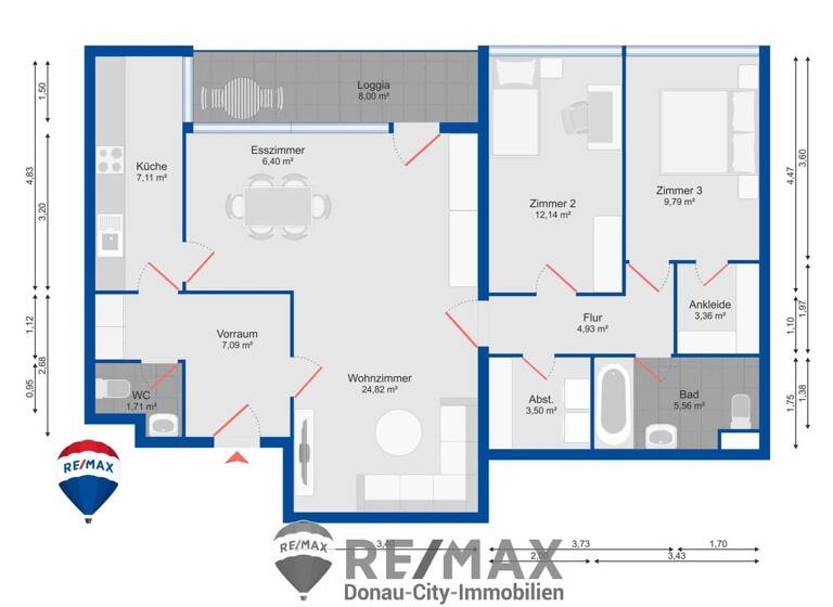 Wohnung zum Kauf 279.000 € 3 Zimmer 86 m² 2. Geschoss Wien 1100