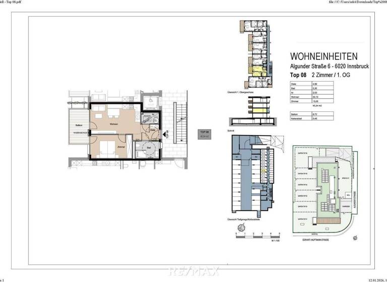 Wohnung zum Kauf - Erstbezug 460.700 € 2 Zimmer 45,5 m² 1. Geschoss Innsbruck 6020