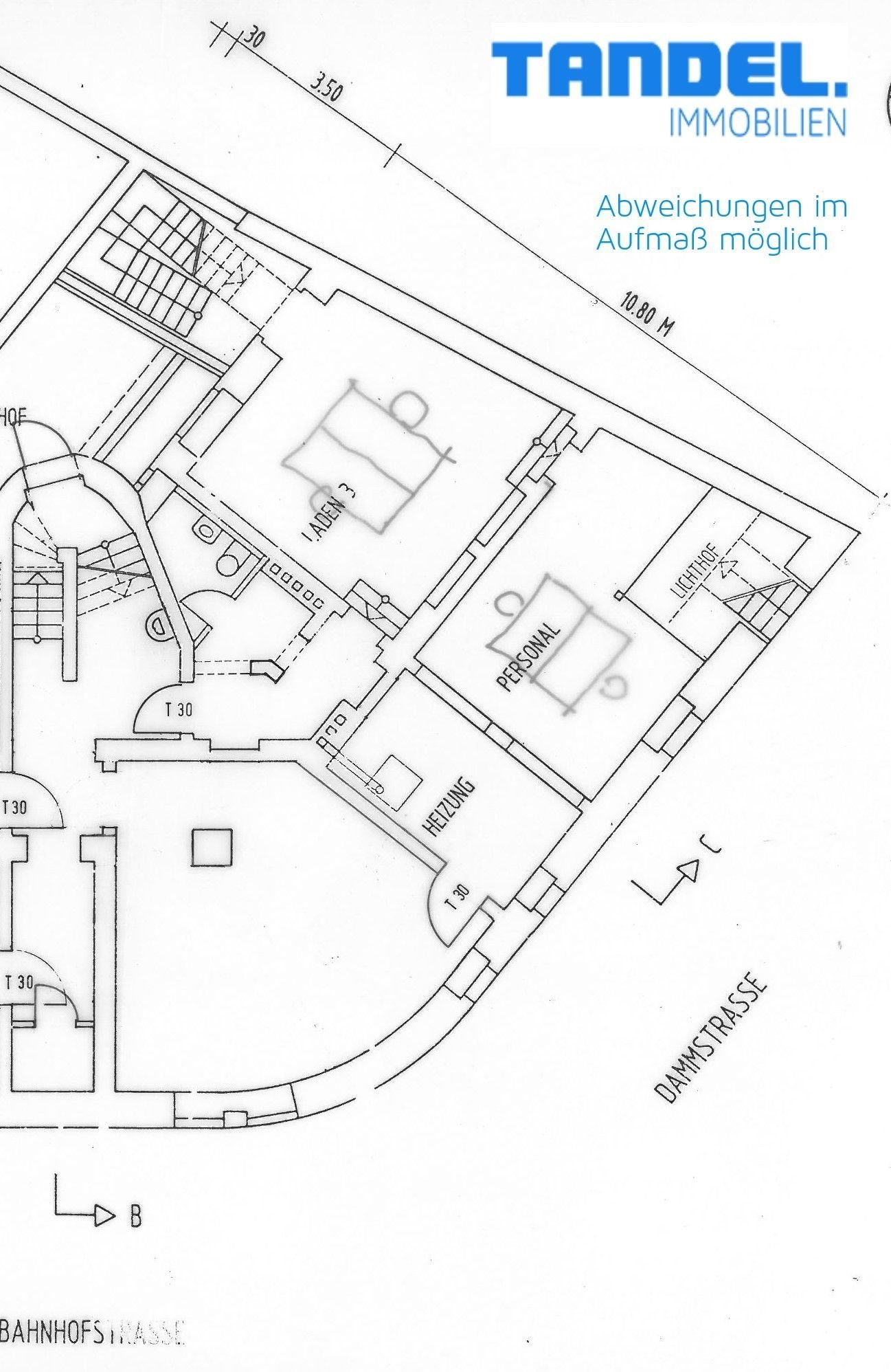 Bürofläche zur Miete 700 € 3 Zimmer 100 m²<br/>Bürofläche Bahnhofstraße 15 Merseburg Merseburg 06217