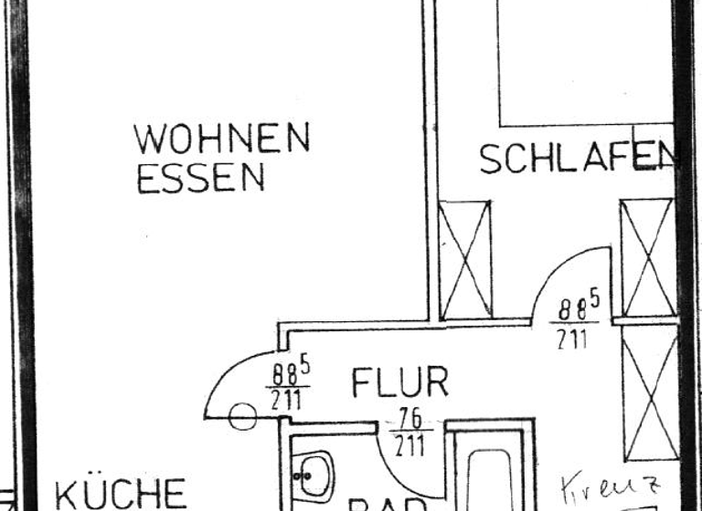 Wohnung zur Miete 400 € 2 Zimmer 57,1 m² 1. Geschoss frei ab sofort Wittichenau 02997