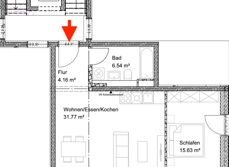 Terrassenwohnung zur Miete 925 € 2 Zimmer 62,6 m² EG frei ab sofort Bamberg 96052