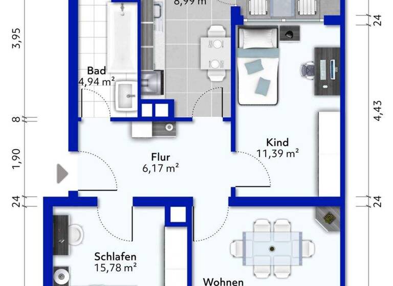 Wohnung zum Kauf 290.000 € 3 Zimmer 67,4 m² 4. Geschoss Ost Stuttgart 70190