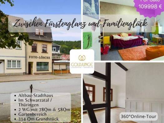 Gewerbeobjekt zum Kauf als Kapitalanlage geeignet 109.998 € 9 Zimmer 146 m² 314 m² Grundstück Sitzendorf 07429