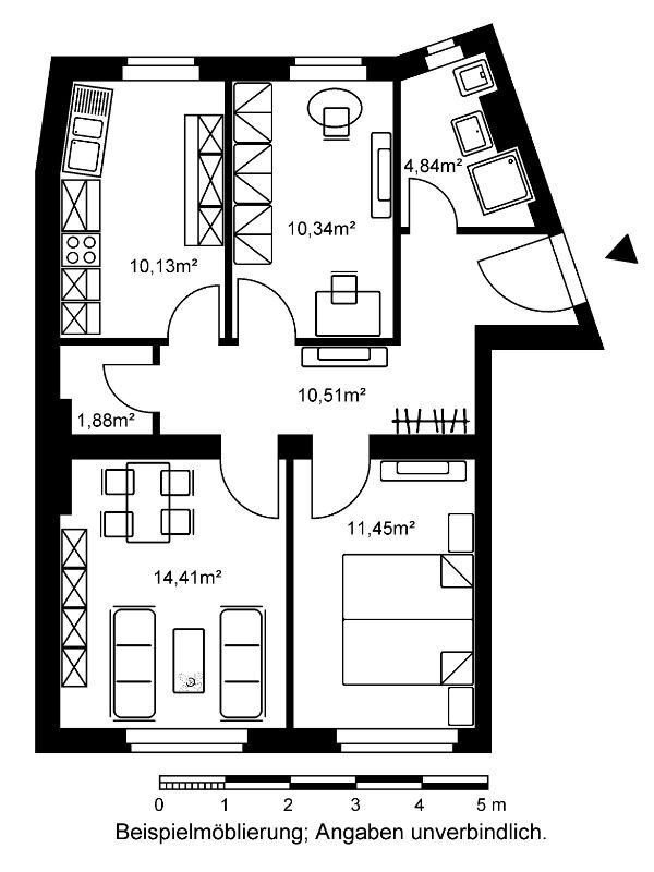 Wohnung zur Miete 629 € 3 Zimmer 63 m²<br/>Wohnfläche 2.<br/>Geschoss ab sofort<br/>Verfügbarkeit Schulberg 27 Bergkirchenviertel Wiesbaden 65183