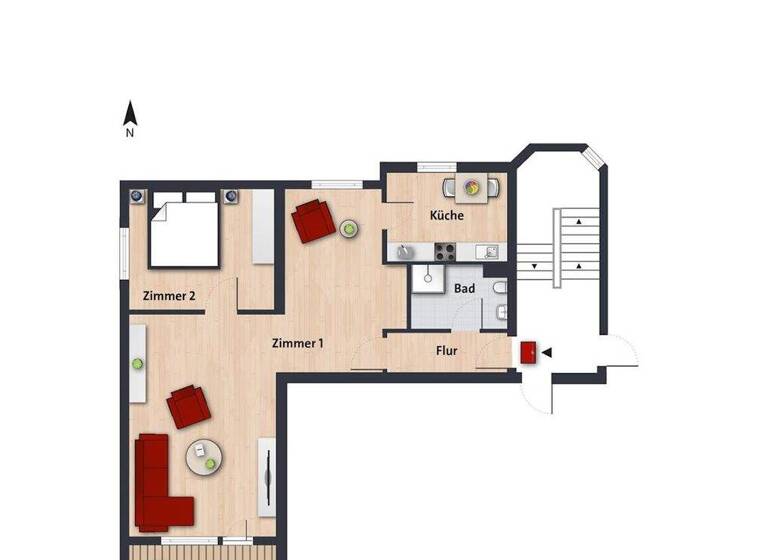 Wohnung zur Miete 451 € 2 Zimmer 69,3 m² 3. Geschoss frei ab sofort Hallesche Str. 33 Westhagen Wolfsburg 38444