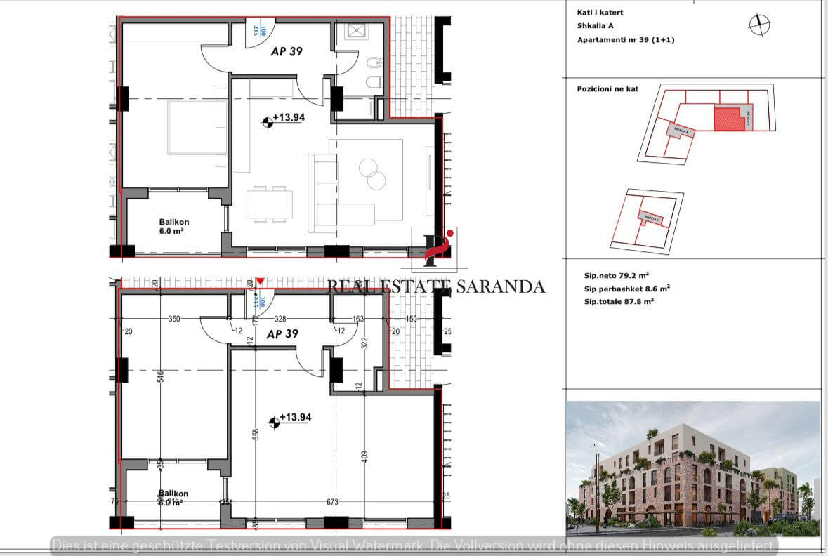 Wohnung zum Kauf 149.260 € 1 Zimmer 87,8 m²<br/>Wohnfläche 4.<br/>Geschoss Saranda 9701