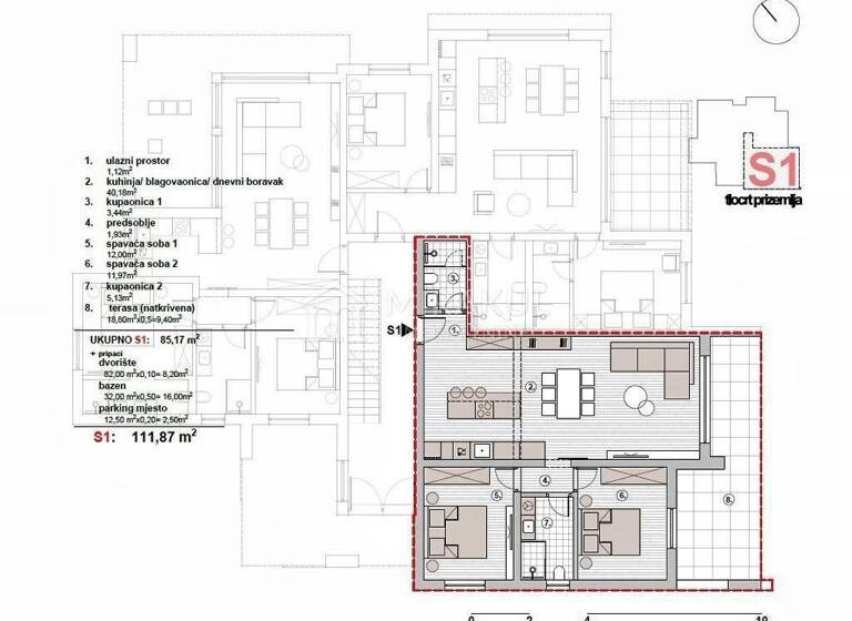 Wohnung zum Kauf 469.854 € 3 Zimmer 111 m² Betina, Tisno Tisno