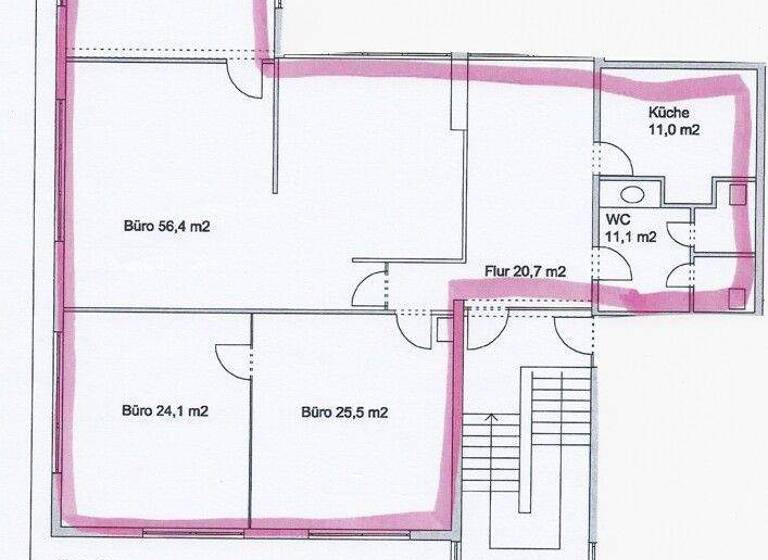 Bürofläche zur Miete 860 € 4 Zimmer 179,4 m² Bürofläche Mainaschaff 63814