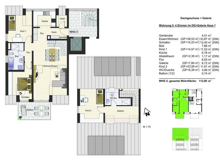 Maisonette zum Kauf - Neubau provisionsfrei 940.000 € 4 Zimmer 112,8 m²<br/>Wohnfläche Kindlebildstraße 12 Wollmatingen Konstanz 78467