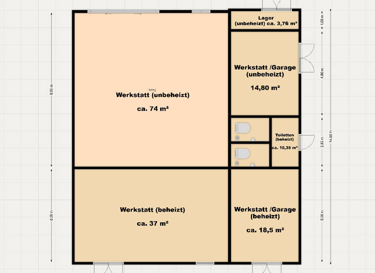 Werkstatt zur Miete 158 m²<br/>Lagerfläche Borkheide 14822
