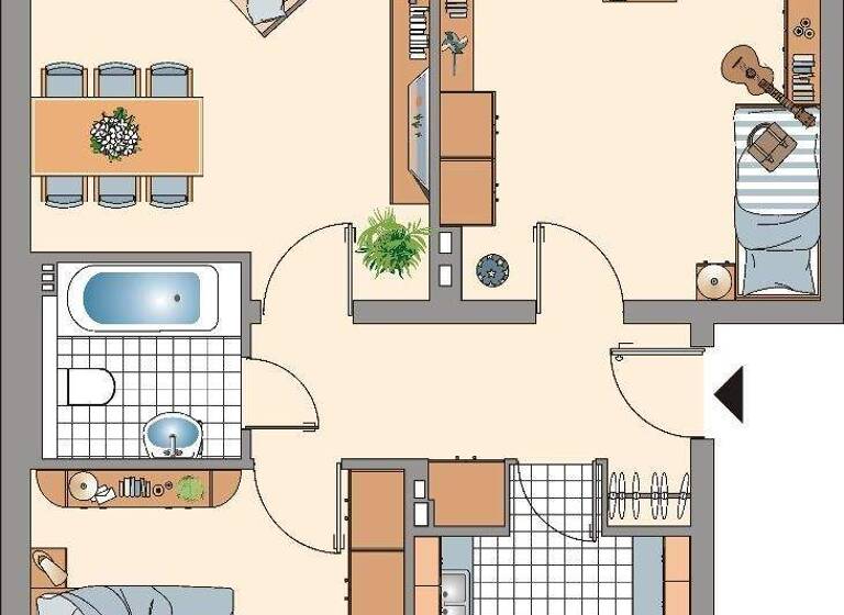 Wohnung zur Miete 759 € 3 Zimmer 72,3 m² 2. Geschoss Severingstraße 22 Windberg Mönchengladbach 41063