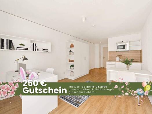 Studio zur Miete 799 € 1 Zimmer 31,1 m² 4. Geschoss frei ab 15.04.2026 Overbeckstraße 2-4 Neuehrenfeld Köln 50823